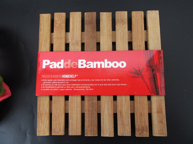 4Pcs Pad Bamboo Tea Ware Cup Mat Tray Coaster 18x18cm - Click Image to Close